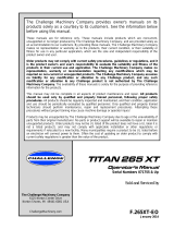 Challenge Titan 265 XG, XT, TC 2009 User manual