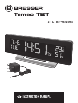 Bresser Temeo TBT Temperature station and RC alarm clock Owner's manual