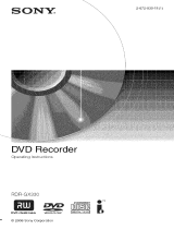 Sony RDR-GX330 Owner's manual