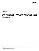 NEC PX1004UL-BK User manual