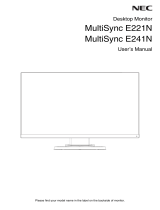 NEC E221N-BK User manual