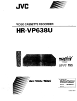 JVC HR-VP638U Owner's manual