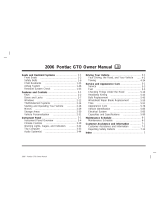 Pontiac GTO 2006 Owner's manual