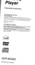 Sony DVP-NC625 Owner's manual