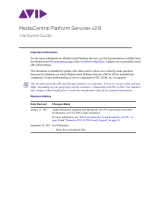 Avid MediaCentral Platform Services 2.8 User guide