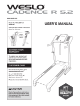 Weslo Cadence R 5.2 Treadmill User manual