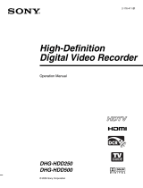 Sony DHGHDD500 User manual