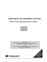 Hotpoint 50cm Free Standing Gas Cooker User manual