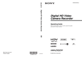 Sony HVR-Z7E User manual