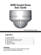 i3 International i3F416U WDR Vandal Dome User guide