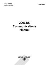 Mettler Toledo 200CRS Communications Operating instructions