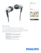Philips SHE3900 In-Ear Headphones User manual