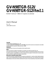 Gigabyte GV-N98TGR-512I User manual