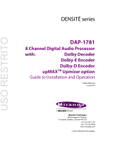 Miranda DENSITÉ series DAP-1781 Manual To Installation And Operation