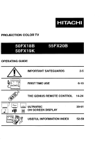 Hitachi 55FX20B Owner's manual
