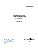 Cobalt Digital 9220-SA Bidirectional ASI/MPTS Standalone Gateway Unit User manual