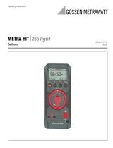 Gossen MetraWatt METRAHit 28C light Operating instructions