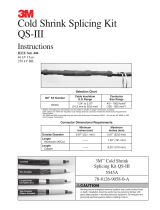 3M Cold Shrink Splice Kit QS-III Series 5545A, Longitudinally Corrugated, 46kV, 4/0-1000 kcmil (120-500 mm²), 1/case Operating instructions