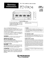 Pioneer PDF904 Owner's manual