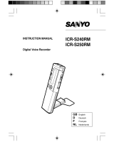 Sanyo ICR-S240RM User manual