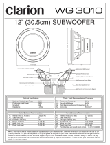 Clarion WG3010 User manual