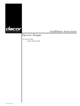 Dacor ERD30S06NG Installation guide