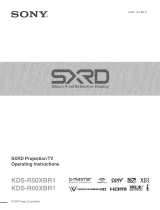 Sony KDS-R60XBR1 Owner's manual