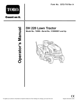 Toro DH 220 Lawn Tractor User manual