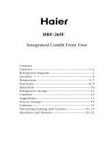 Haier HRF-265F User manual