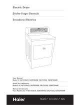 Haier GDE700AW - Genesis 6 cu. Ft. Electric Dryer User manual