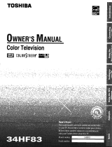 Toshiba 34HF83 Owner's manual