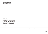 Yamaha RX-V381 Owner's manual