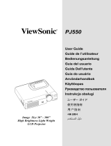 ViewSonic PJ550 User manual