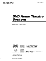 Sony DAV-FX80 Owner's manual