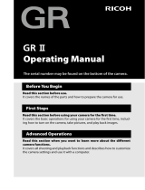 Ricoh GR II Digital Camera User manual