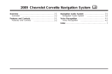 Chevrolet Corvette 2009 Owner's manual