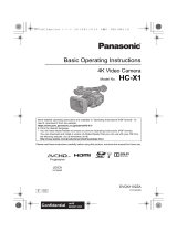 Panasonic HC-X1 Operating instructions