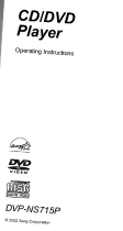 Sony DVP-NS715P Owner's manual