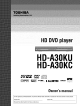 Toshiba HD-A30KU Owner's manual