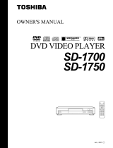 Toshiba SD-1750 Owner's manual