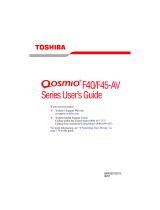 Toshiba F45-AV410 User guide