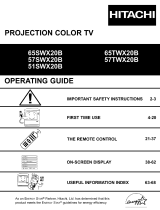Hitachi 65SWX20B Owner's manual