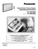 Panasonic TH-42PHW5 Owner's manual