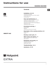 Hotpoint Extra WMXTF 842K Freestanding Washing Machine Black User manual