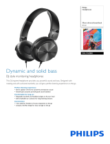 Philips BASS+ ON-EAR HEADPHONE User manual