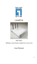 LevelOne WAP-6012 User manual