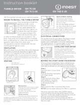 Indesit Eco-Time IDV75W 7KG Vented Tumble Dryer User manual