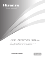 Hisense RS723N4WC1 User manual