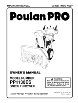 Poulan PP1130ES Owner's manual
