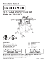 Craftsman 137218072 Owner's manual